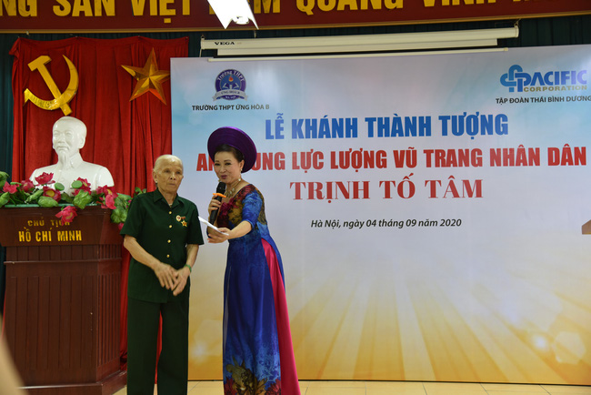 Khánh thành tượng Anh hùng LLVTND Trịnh Tố Tâm - Ảnh 3.